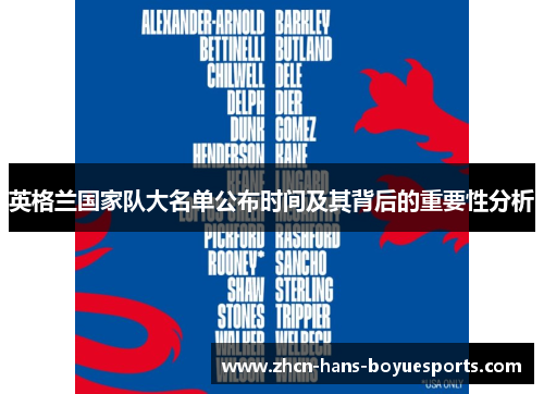 英格兰国家队大名单公布时间及其背后的重要性分析